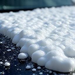 手洗い洗車の泡